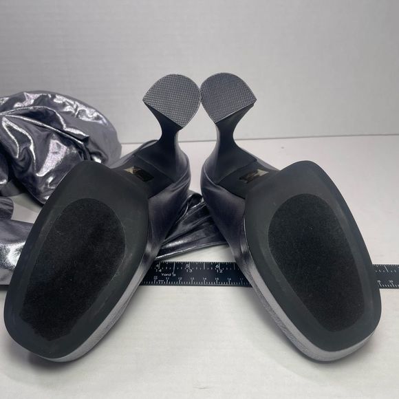 Jeffrey Campbell BNIB Small PANTALONES 6M platform women Silver - Picture 11 of 16